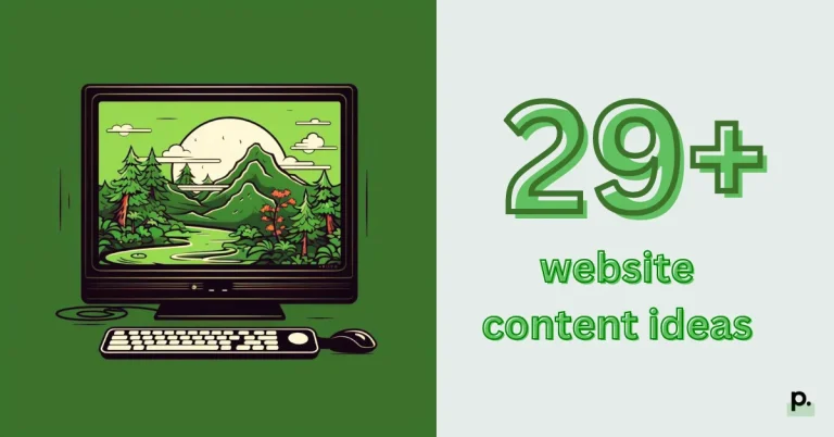 Website content ideas list